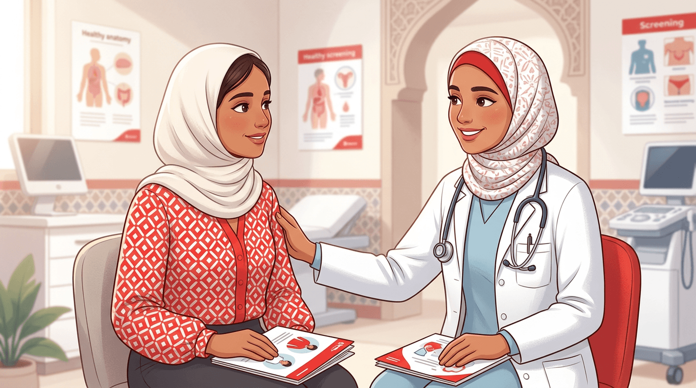 توضيح طبي عن التوعية بسرطان الثدي والكشف المبكر